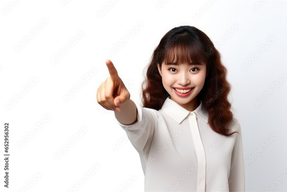 This photo features a young Asian businesswoman pointing on a white background, emphasizing Asian beauty and professionalism.
Generative AI This photo features a young Asian businesswoman pointing on a white background, emphasizing Asian beauty and professionalism.
Generative AI