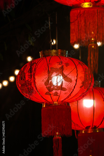 chinese lantern in the temple