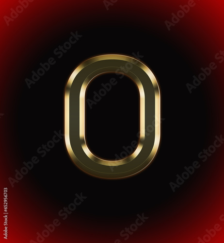 Golden and shining Alphabet(letter) O and name of individual (boy or Girl) with start of alphabet O, black and red beautiful background