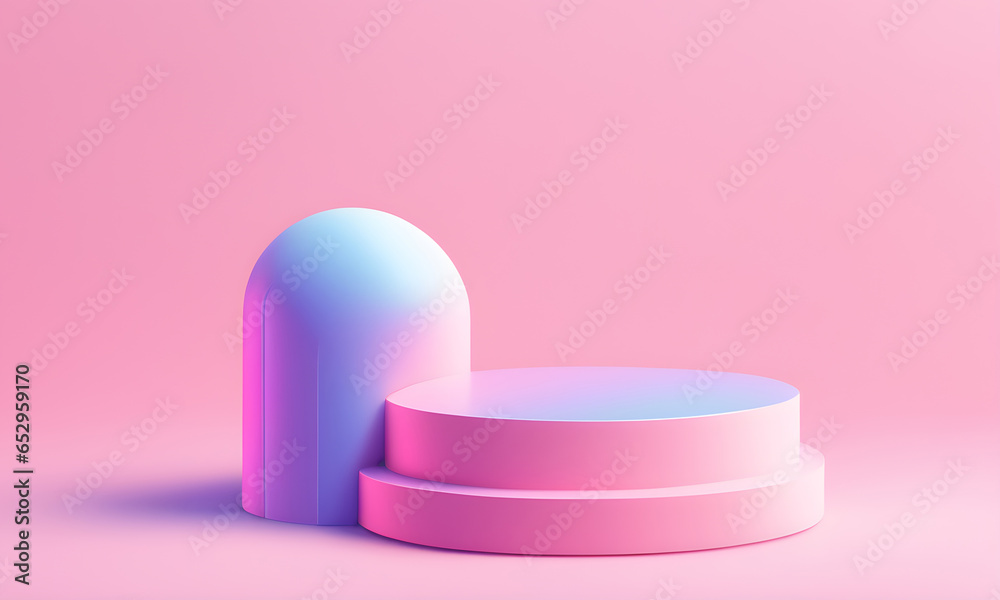 Empty Podium 3D Art Animated Background, Product Presentation Banner Website Graphic Design - ai generated Empty Podium 3D Art Animated Background, Product Presentation Banner Website Graphic Design - ai generated