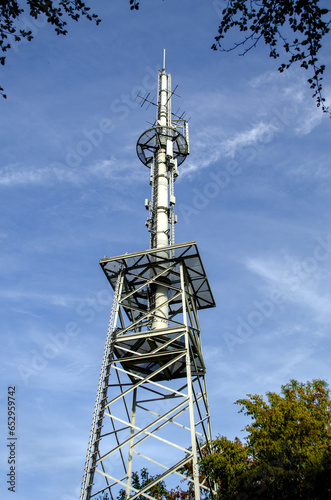 TV and radio tower in the forest in Germany photo