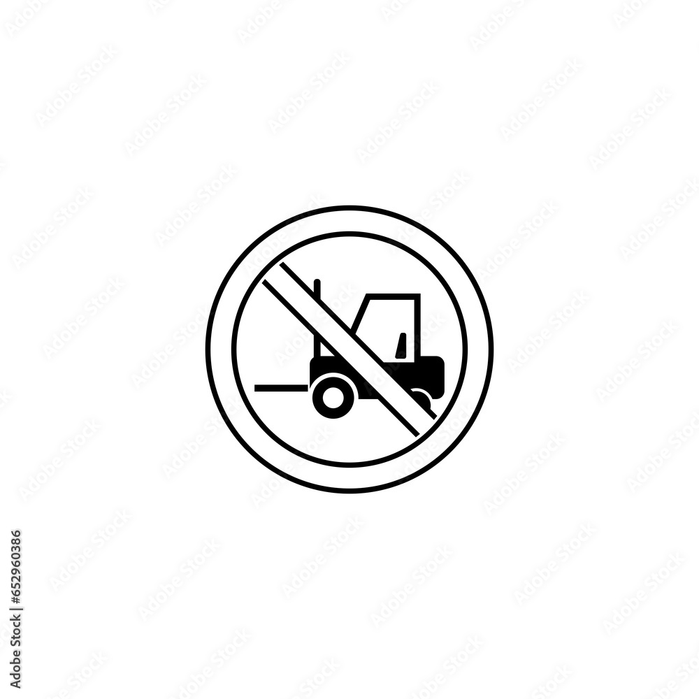 No forklift icon isolated on transparent background No forklift icon isolated on transparent background