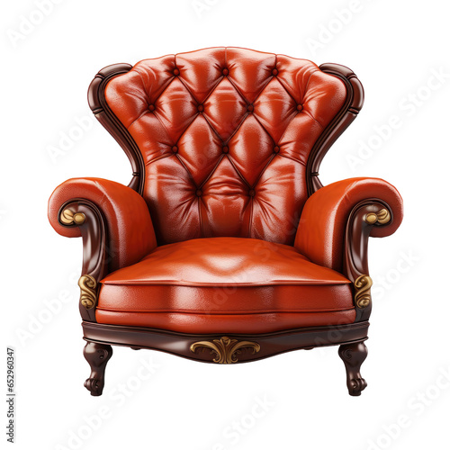 Armchair on transparent background