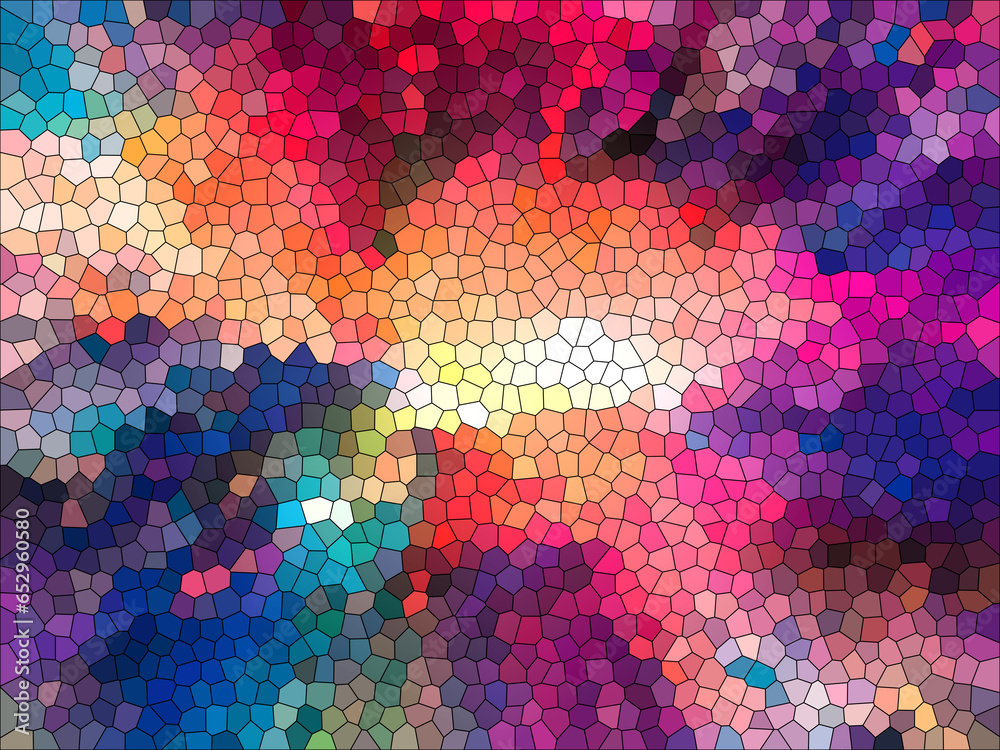 Rainbow Marble Mosaic Background, Colorful Diagonal Shapes, Multicolored Pattern, Wallpaper, Colorful Background 09