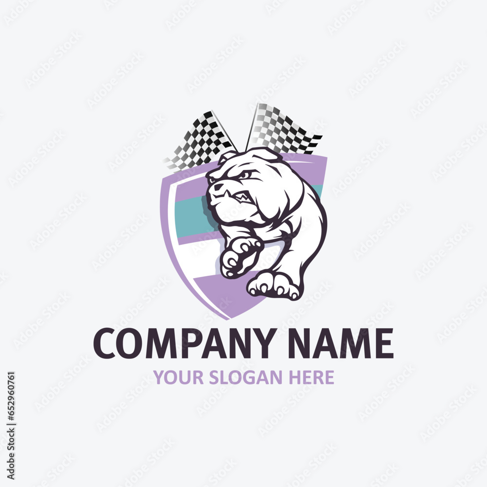 bulldog logo design vector