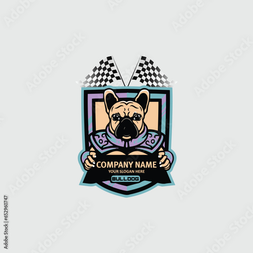 bulldog logo design vector