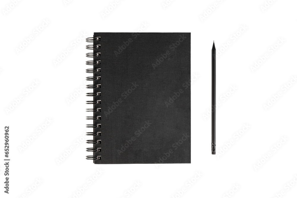 business notepad with pencil on white background business notepad with pencil on white background