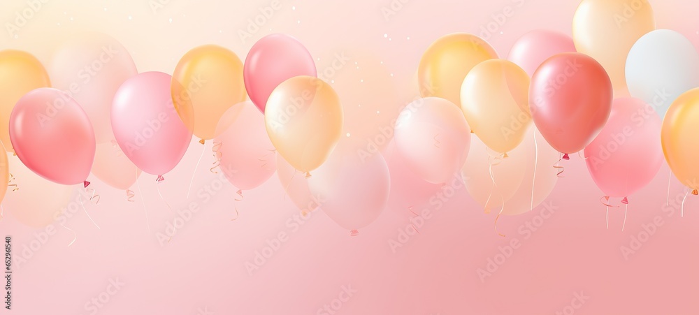 Pastel Pink Balloon Celebration Banner