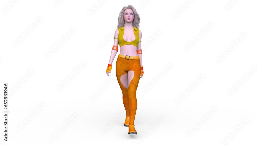 歩く女性イメージ