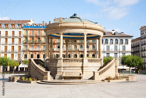 Pamplona city center, Castle plaza view, Spain photo