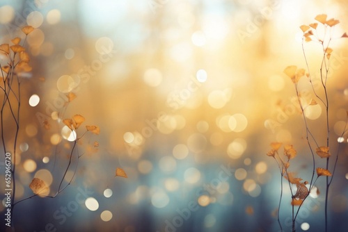 Stunning blurred backdrop of summer or fall with mesmerizing bokeh. Generative AI