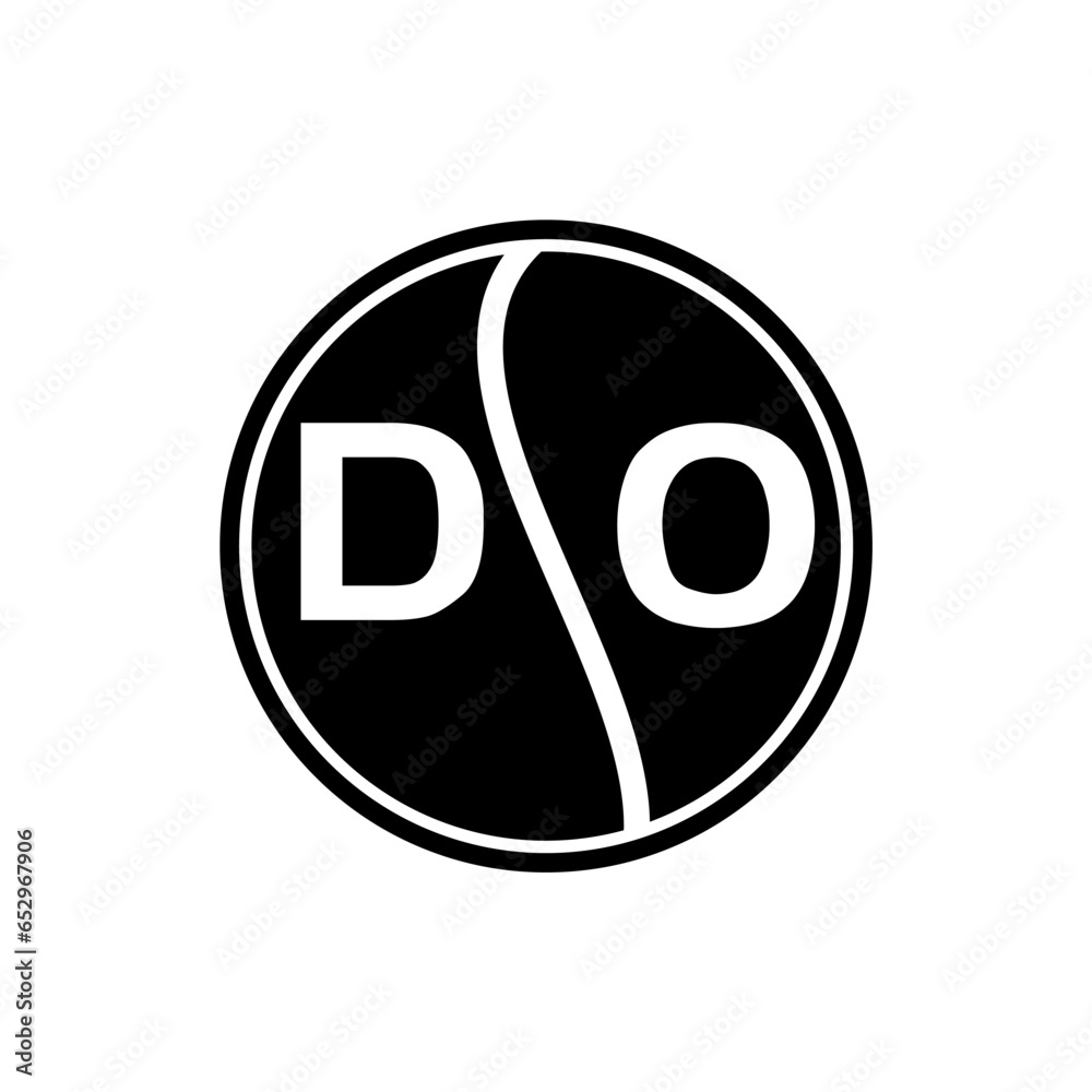 Naklejka premium DO letter logo design on White background. DO creative initials letter logo concept. DO letter design. 