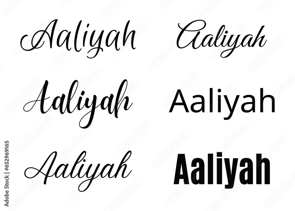 Aaliyah svg . Aaliyah Baby Name svg. Aaliyah Wedding Name svg Stock ...