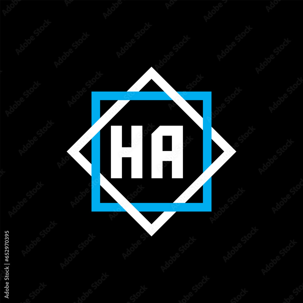 HA letter logo design on white background. HA creative initials letter logo concept. HA letter design.
