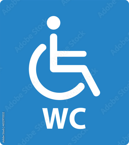 Accessible Toilet, Disabled Toilet Sign icon.
