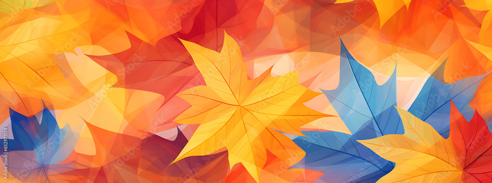 Abstract Autumn Background in Colorful Cartoon Style Abstract Autumn Background in Colorful Cartoon Style