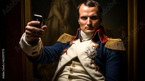 napoleon selfie photo. Generative AI