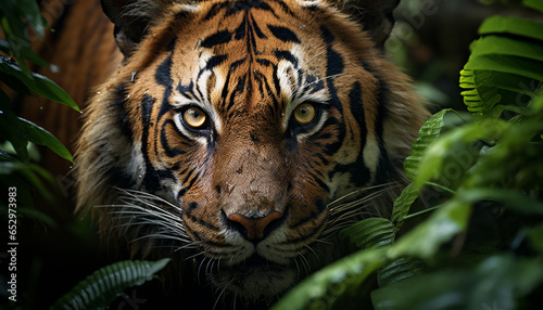 Bengal tiger, majestic beauty in nature, staring, wildcat, tropical rainforest generated by AI © grgroup