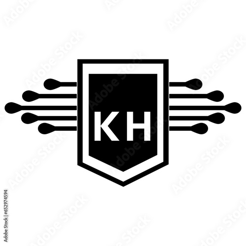 KH letter logo design.KH creative initial KH letter logo design. KH creative initials letter logo concept.