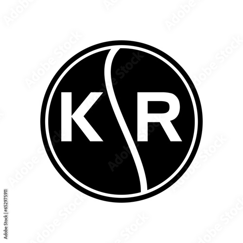 KR letter logo design.KR creative initial KR letter logo design. KR creative initials letter logo concept.