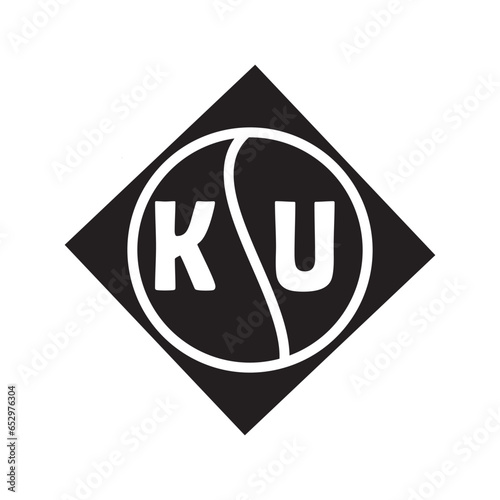 KU letter logo design.KU creative initial KU letter logo design. KU creative initials letter logo concept.