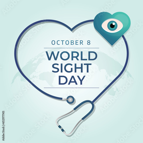 World Sight Day vector design template good for celebration usage. eye vector illustration. flat design. vector eps 10.