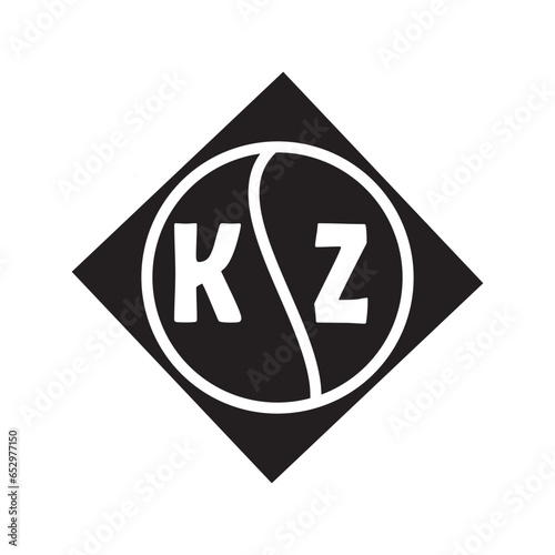 KZ letter logo design.KZ creative initial KZ letter logo design. KZ creative initials letter logo concept.