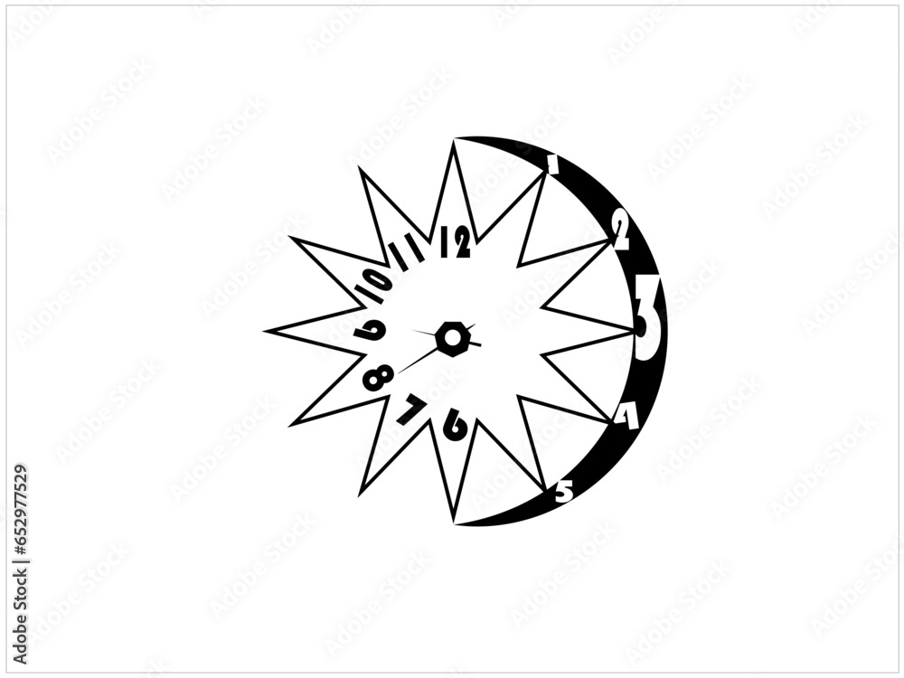 moon shape clock for business