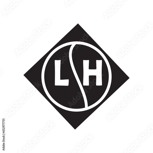 LH letter logo design.LH creative initial LH letter logo design. LH creative initials letter logo concept. photo