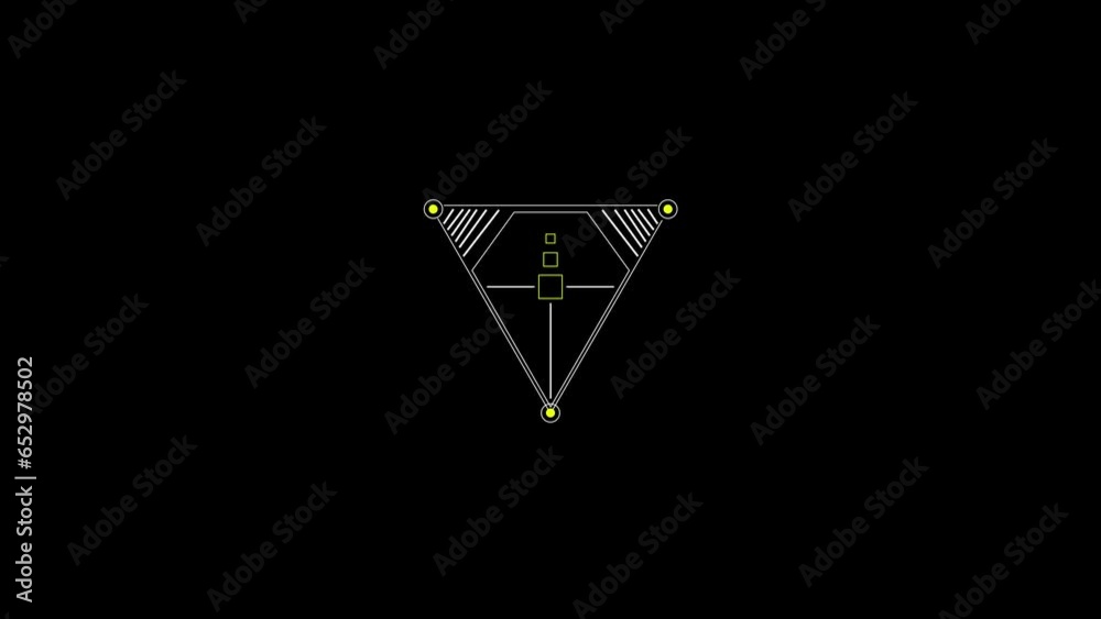 HUD Triangle Element Animation on a Black Background HUD Triangle Element Animation on a Black Background