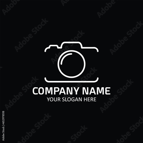 photography camera logo design vector