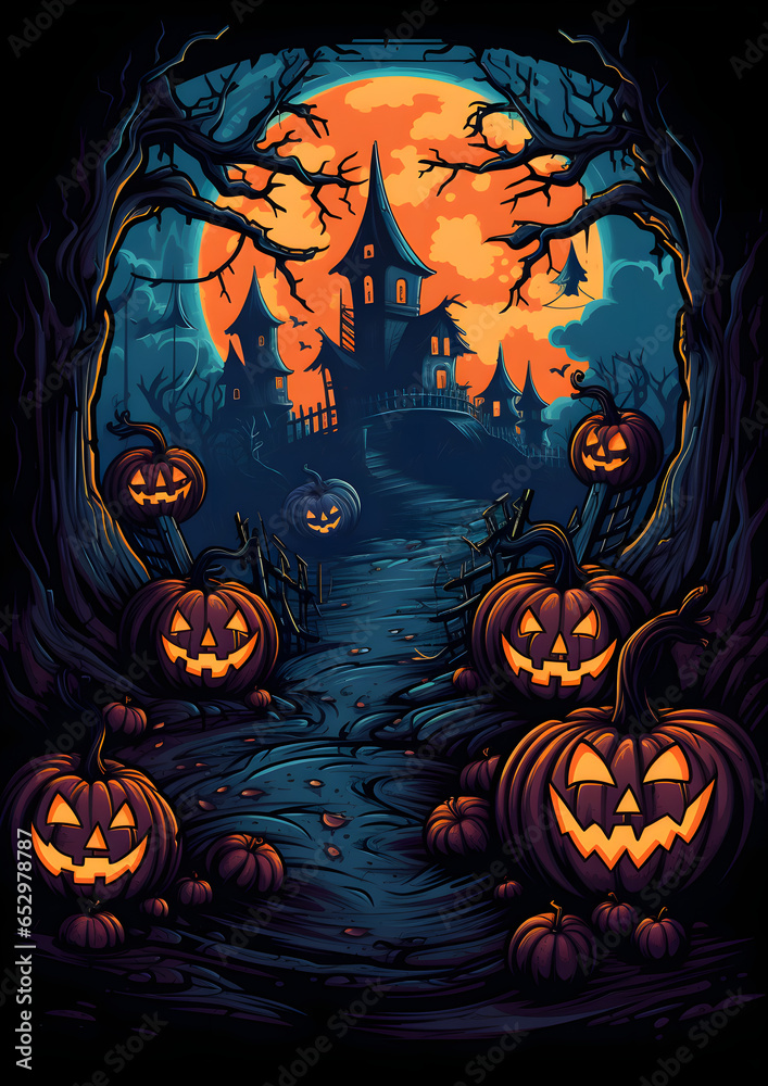 Fototapeta premium Halloween party background