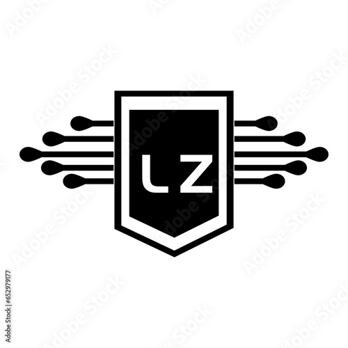 LZ letter logo design.LZ creative initial LZ letter logo design. LZ creative initials letter logo concept.