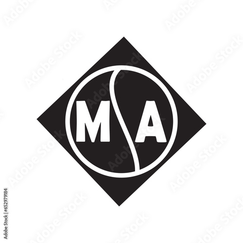 MA letter logo design.MA creative initial MA letter logo design. MA creative initials letter logo concept.