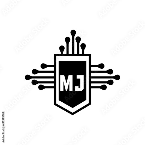 MJ letter logo design.MJ creative initial MJ letter logo design. MJ creative initials letter logo concept.
