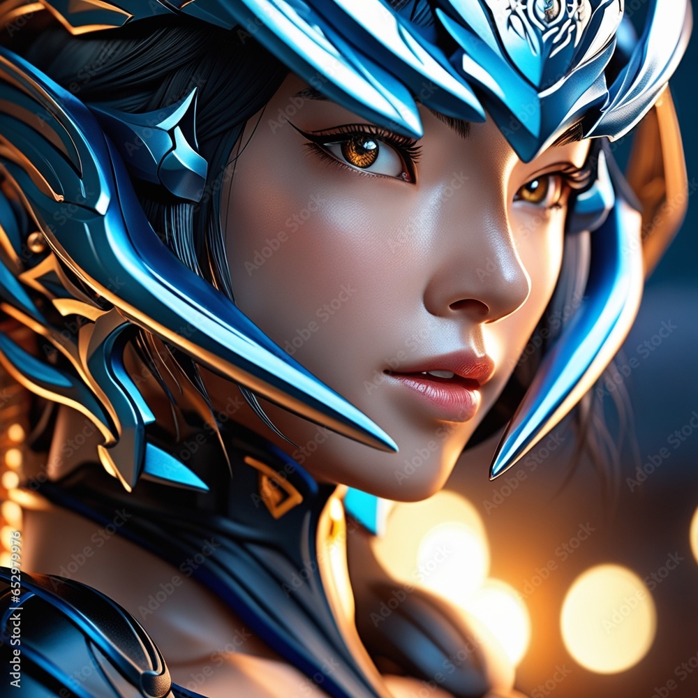 Naklejka premium anime-woman