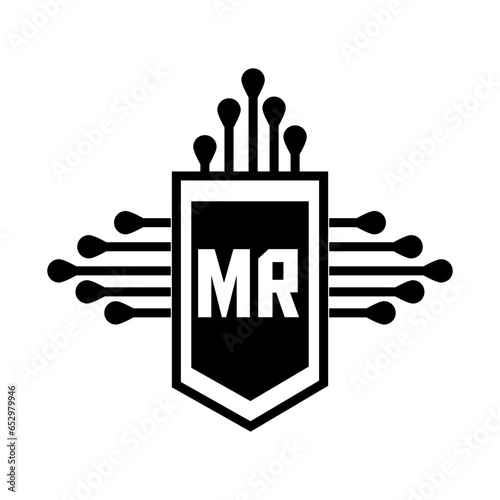 MR letter logo design.MR creative initial MR letter logo design. MR creative initials letter logo concept.
