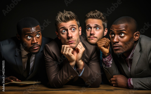 Creative men team is thinki...