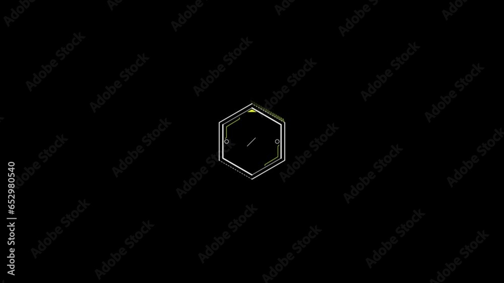 HUD Element Animation on a Black Background