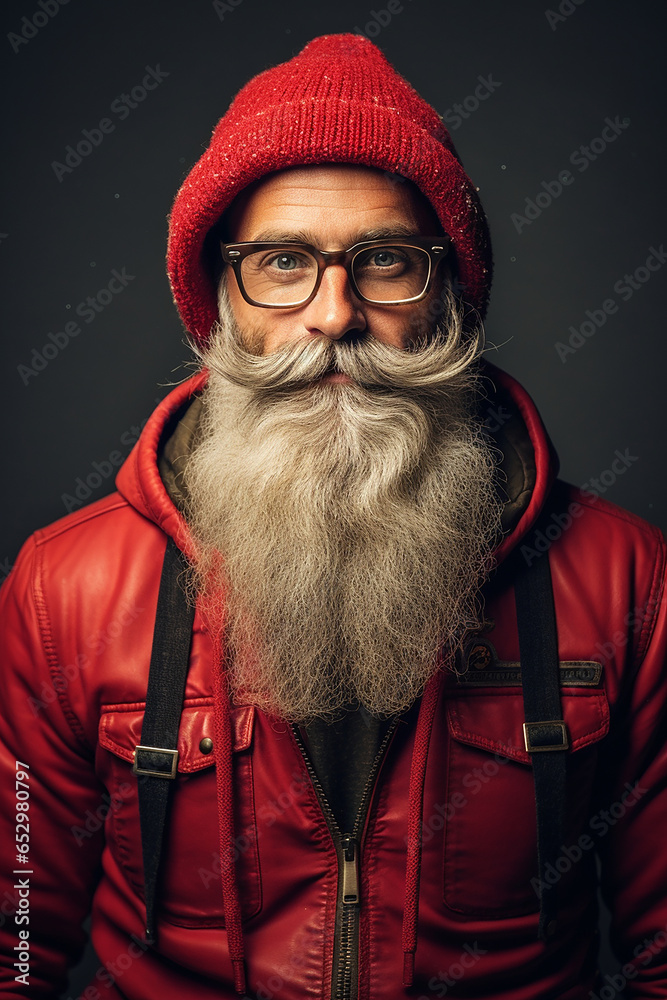 A cool hipster Santa Claus A cool hipster Santa Claus