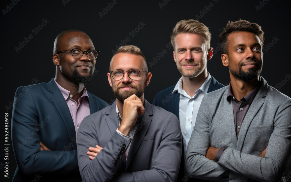 Creative men team is thinking. Generative AI Creative men team is thinking. Generative AI