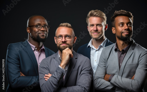 Creative men team is thinki...