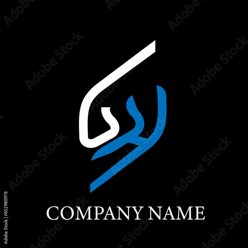 LH letter logo design on black background. LH creative initials letter logo concept. LH letter design.
 photo