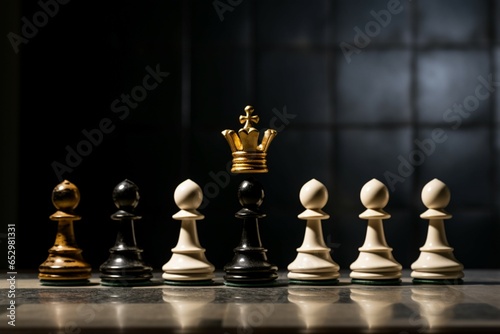 A chessman s evolution into a majestic crown s shadow unfolds mysteriously
