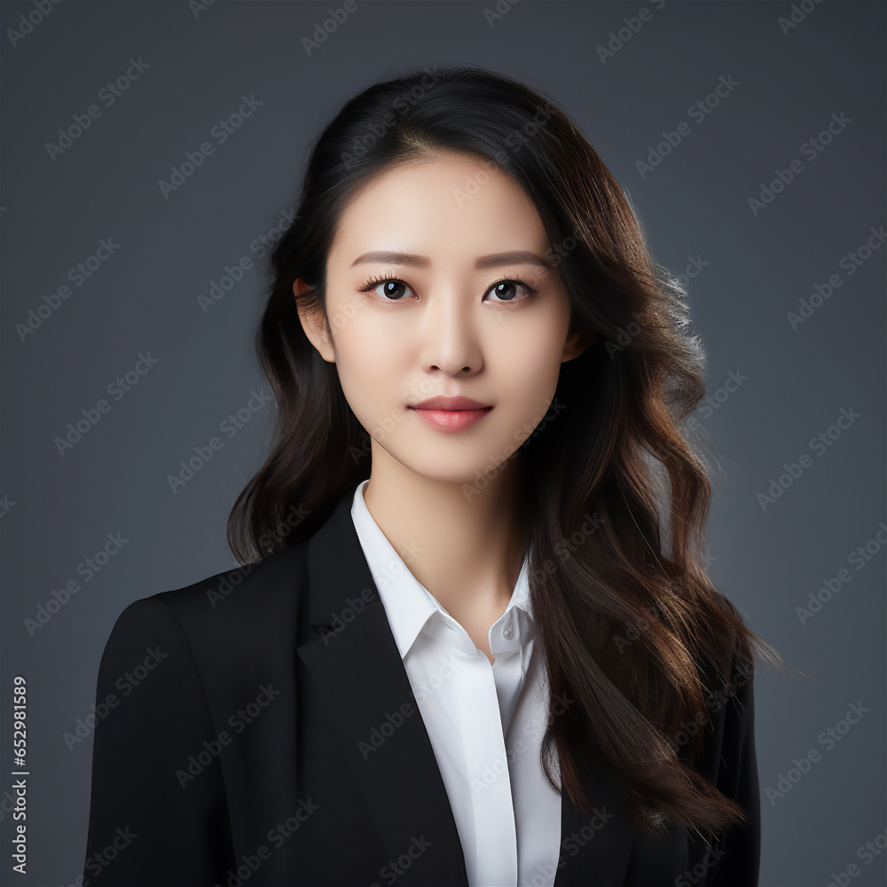portrait of a business woman isolated on gray background portrait of a business woman isolated on gray background