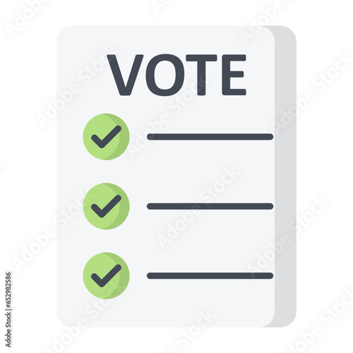 Ballot Flat Icon