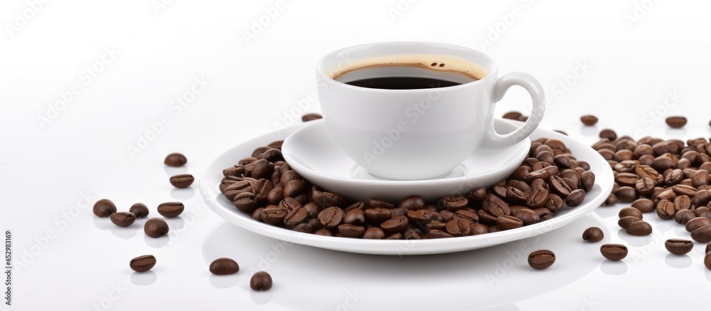 White background coffee espresso