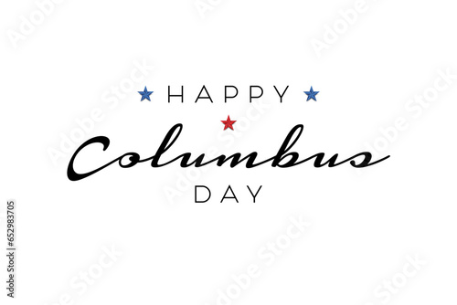 Happy Columbus Day Greeting Card for advertising, poster, banner, template with American flag. Columbus day wallpaper.
