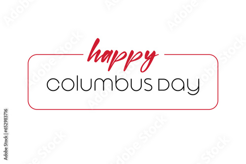 Happy Columbus Day Greeting Card for advertising, poster, banner, template with American flag. Columbus day wallpaper.
