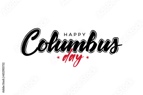 Happy Columbus Day Greeting Card for advertising, poster, banner, template with American flag. Columbus day wallpaper.
